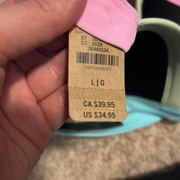 Pink color block strappy bikini top - Picture 4 of 4